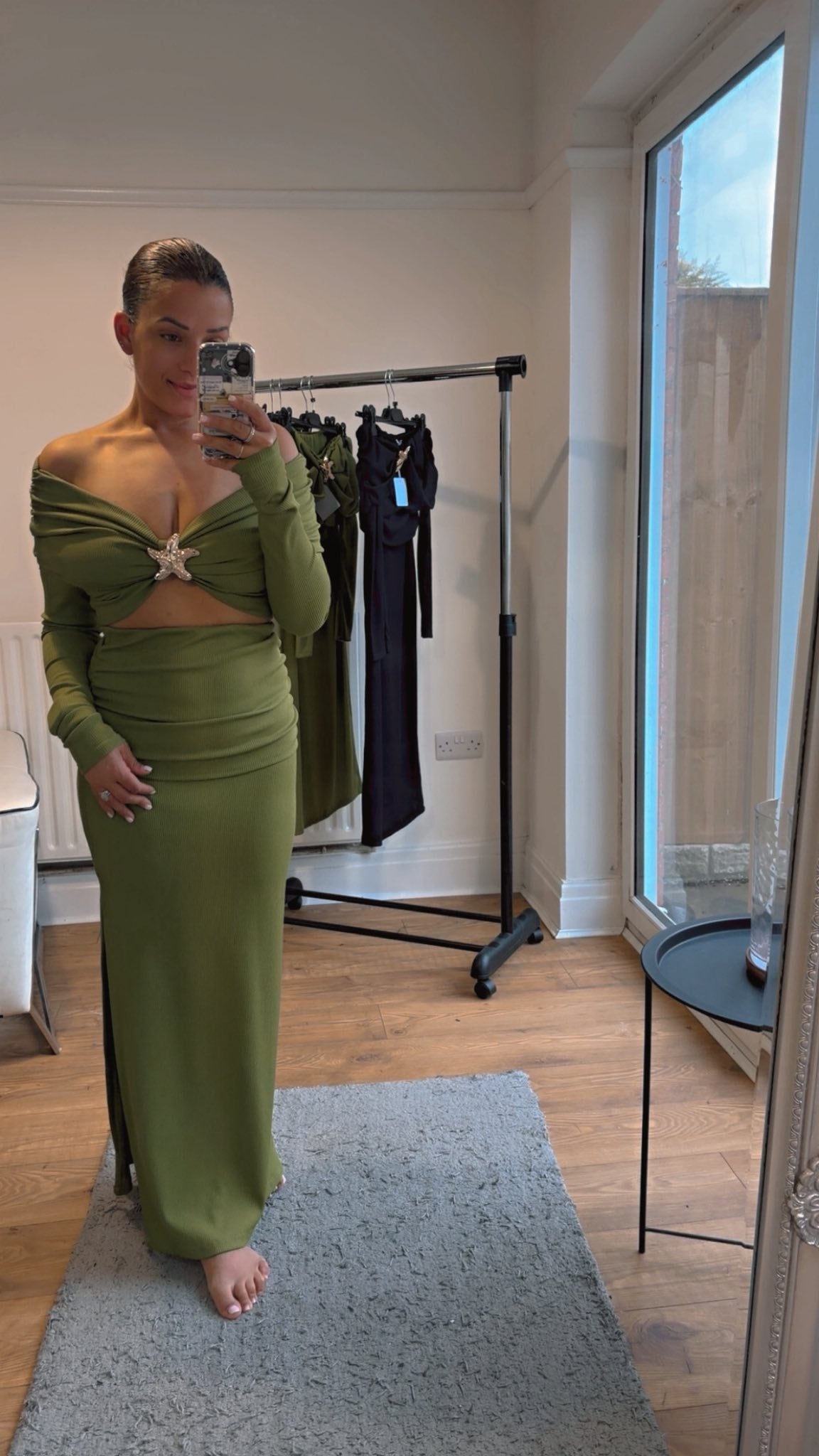 Emerald 2 Piece Off The Shoulder Co/Ord