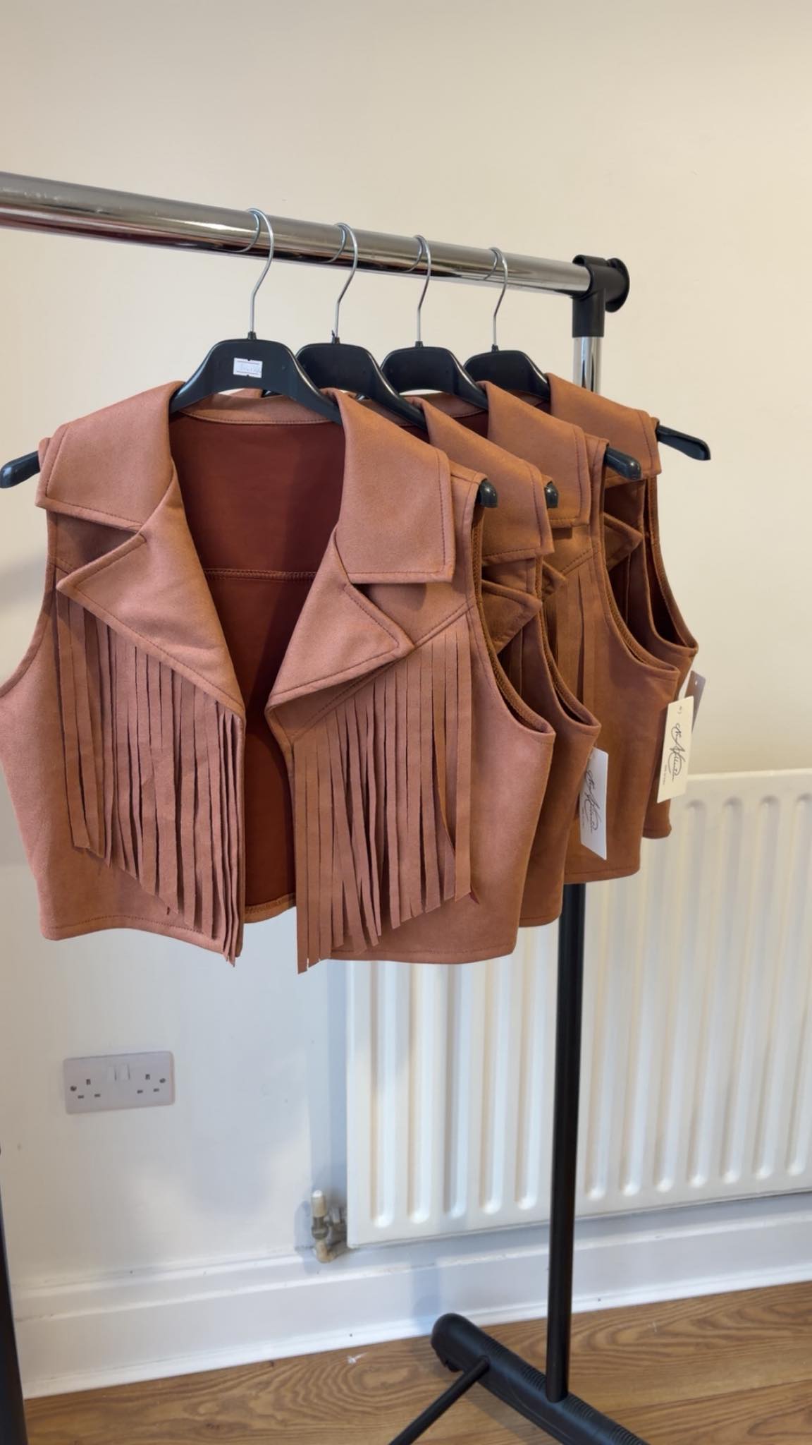 TAN FRINGE WAISTCOAT